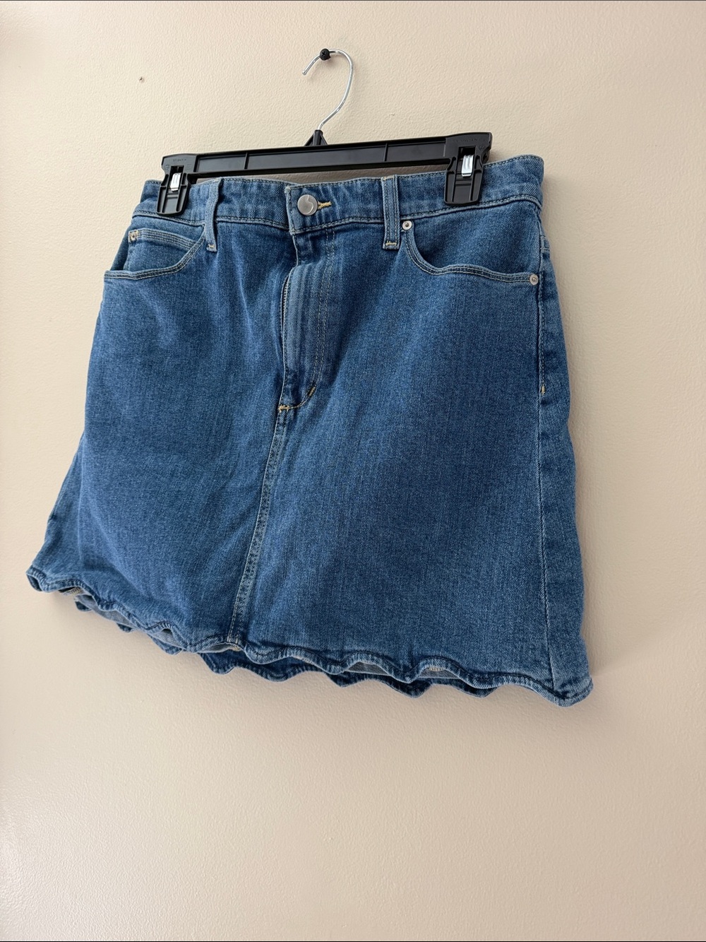 Joe's Jeans Blue Denim Mini with Scallop Hem